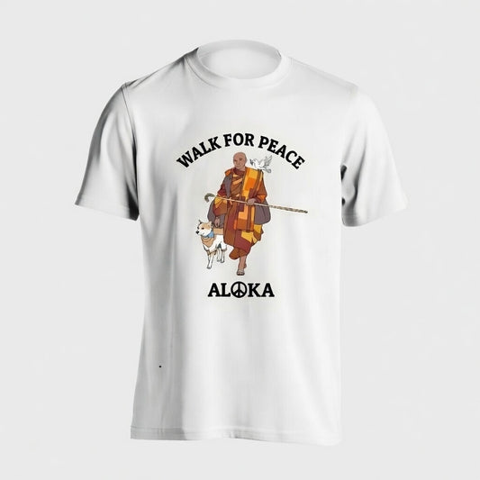 Women’s Peaceful Monks & Aloka Dogs Graphic T-Shirt